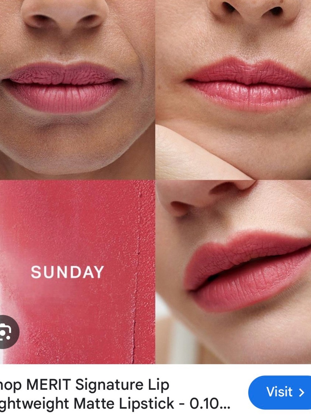 Merit Signature Lip Matte in Sunday - Picture 3 of 3